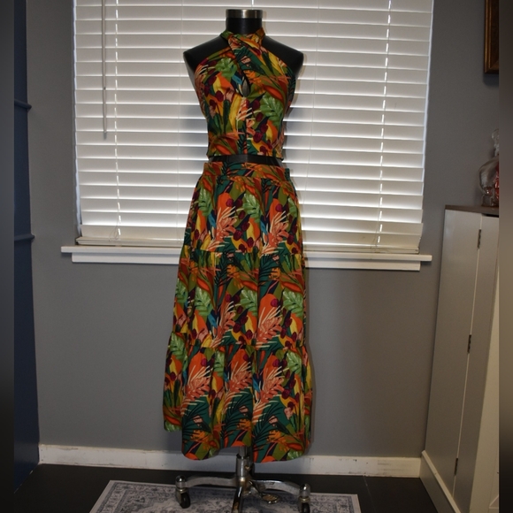 Anthropologie O.P.T. Dresses & Skirts - Tropical Halter Maxi Dress